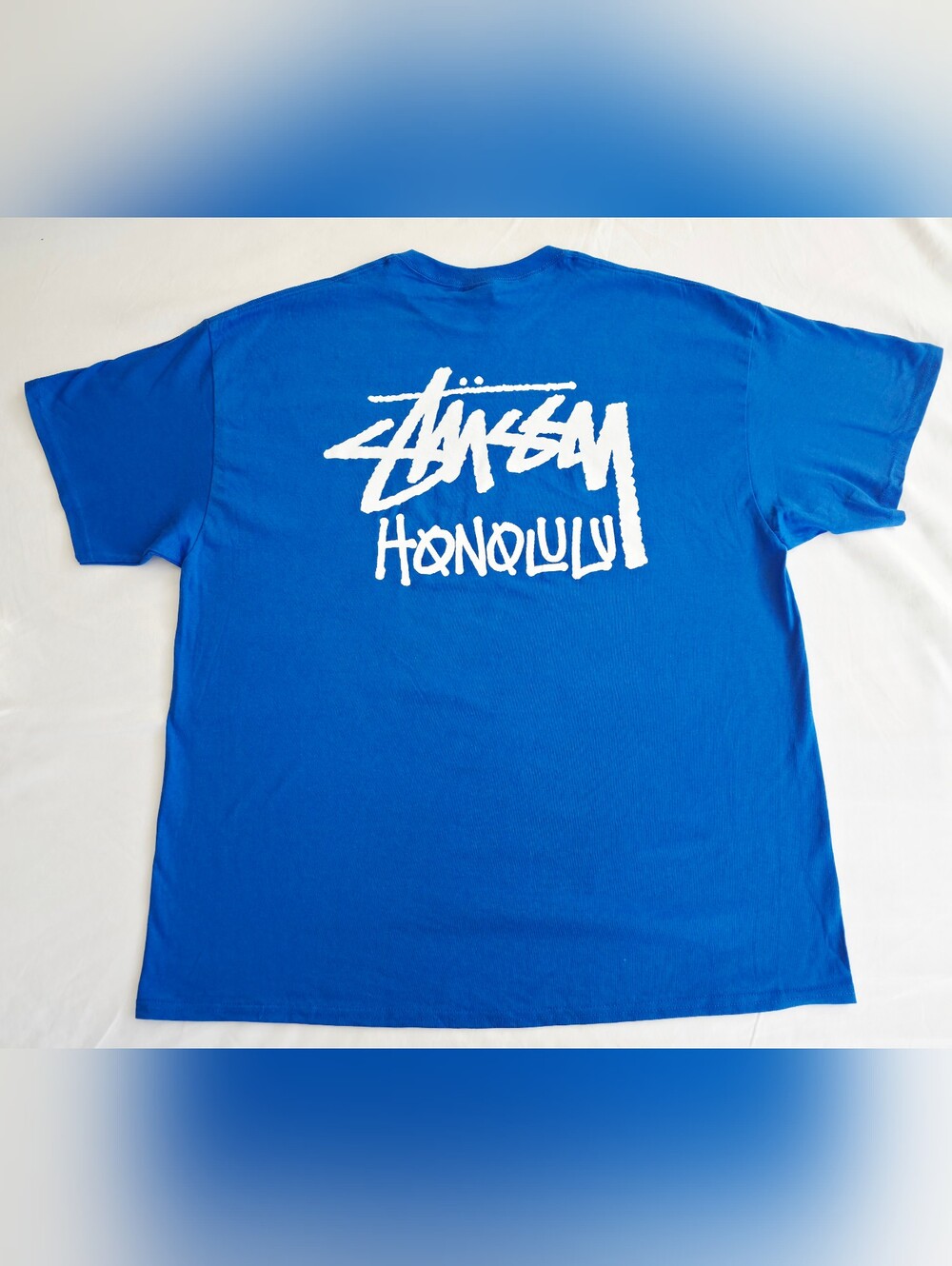 Stussy Honolulu Chapter T-shirt Blue Size XXL NWOT Archive Cut Tag